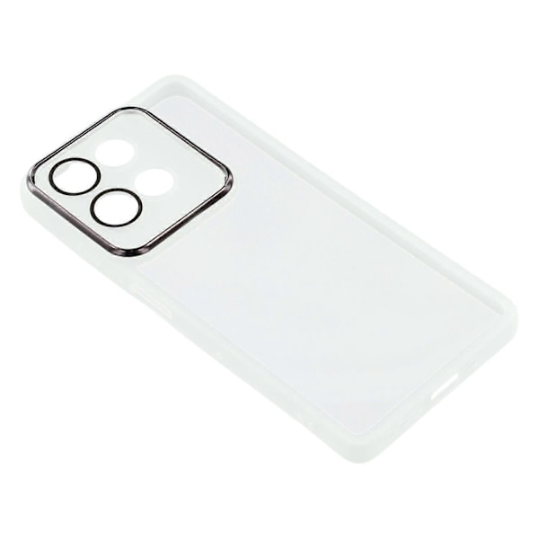 Motorola Moto G75 5G -kotelo, galvanoidulla kamerakehyksellä, TPU-puhelinkuori Multicolor Transparent White