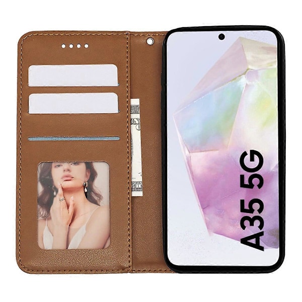 Mobilskal för Galaxy A35 5G Multicolor Brown