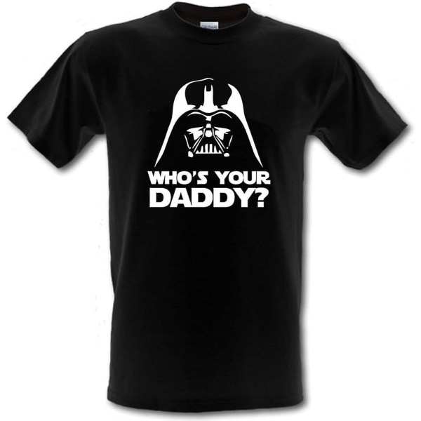 Darth Vader Vem är din pappa? Star Wars T-shirt i kraftig bomull Black 3XL