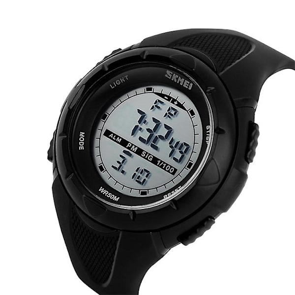 Skmei 1025 Outdoor Waterproof Large Dial Watch Black