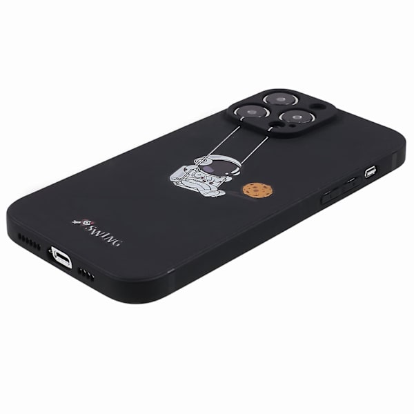 För Iphone 13 Pro Max Astronaut Design phone case Stötsäkert skyddande mjukt Tpu- cover Swing Astronaut Black