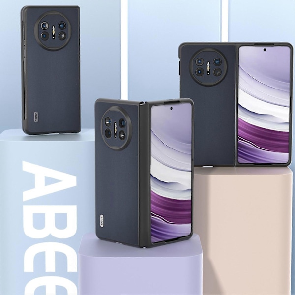 For Huawei Mate X5 Deksel Glatt Ekte Kuskinn + PC Beskyttelsesdeksel Multicolor Style C