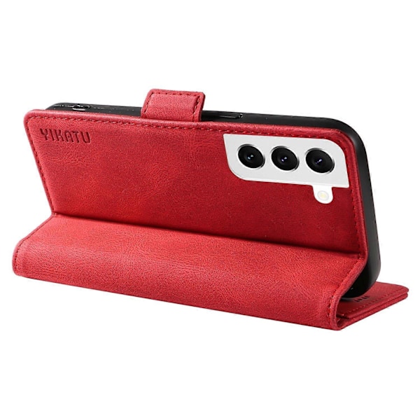 YIKATU YK-005 Til Samsung Galaxy S21 FE 5G Stand Wallet Case Hud-berørings Læder Telefon Cover Multicolor Style H