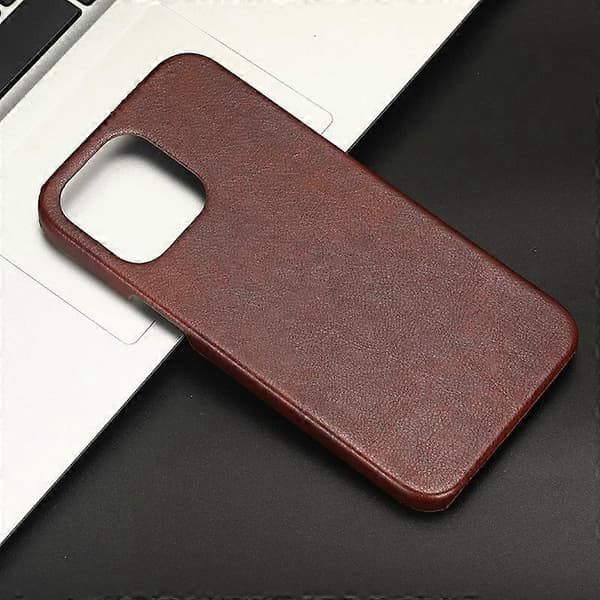 För iPhone 15 Pro Mobilskal PU Läderbelagd TPU Litchi Textur Skydd Multicolor Style D