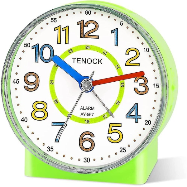 Väckarklocka Barn Analog, Tyst, Ingen Tickande, Lätt Väckarklocka För Tjej