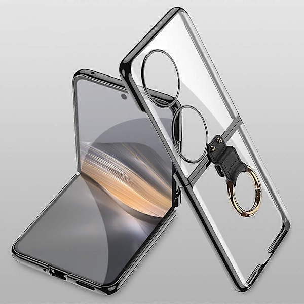 GKK Skal för Huawei Pocket 2 Elektropläterad Ring Ställ PC Telefonskal Multicolor Style B