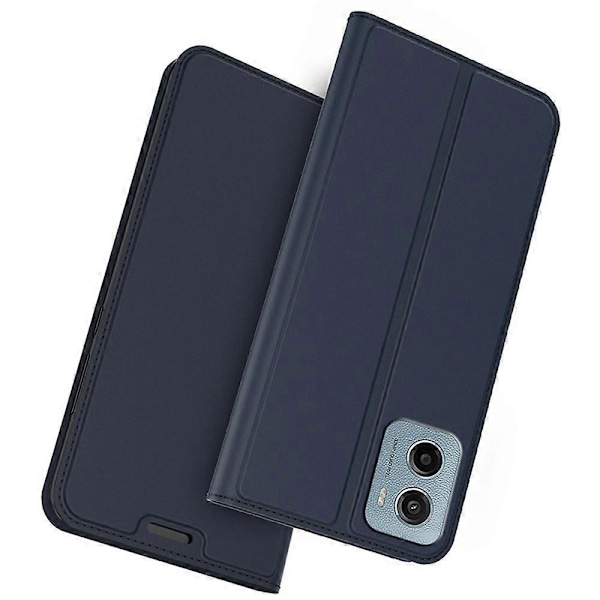 Motorola Moto E15 4G/G05 4G -kotelo PU-nahkainen puhelinkotelo korttipidikkeellä, jalustalla ja magneettilukolla Multicolor Style B