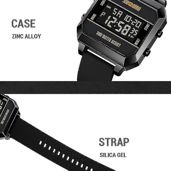 Skmei 1848 vattentät elektronisk watch(gul)