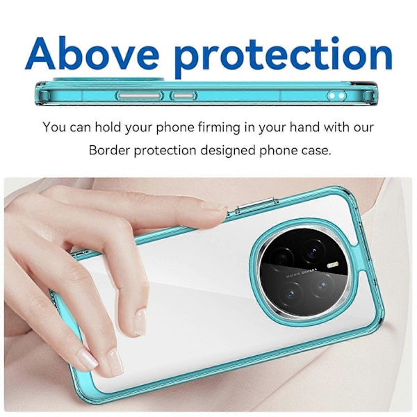 Honor Magic7 5G -kotelo TPU+akryyli Suojaava Läpinäkyvä Puhelinkuori Multicolor Transparent Blue