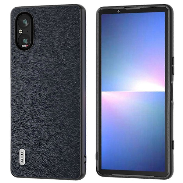 Til Sony Xperia 5 V Etui Ægte Ko Læder Belagt PC+TPU Telefon Cover Multicolor Style D