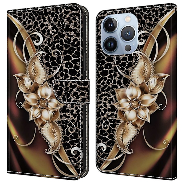 iPhone 16 Pro Max -kotelo PU-nahkainen lompakkokotelo seisontatoiminnolla Multicolor Style C