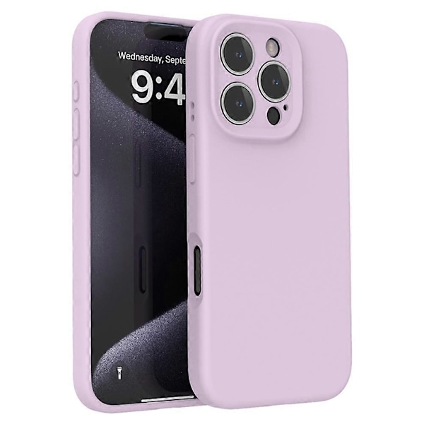 Skal för iPhone 16 Pro Max PC+Flytande Silikon Skyddande Mobilskal med Mikrofiberfoder Multicolor Style L