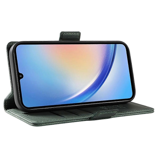 YIKATU YK-005 Samsung Galaxy A34 5G -puhelimelle, ihonmyötäinen suojakotelo, jalustallinen PU-nahkalompakko Multicolor Style D