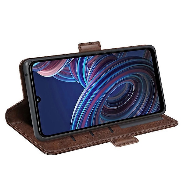 ZTE Blade A72 5G -puhelimen kuvioitu PU-nahkakotelo, jossa on kaksoismagneettiteline, lompakko ja iskunkestävä puhelinkotelo Multicolor Style E