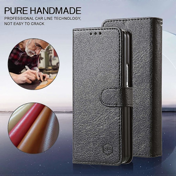 Samsung Galaxy Z Fold4 5G -kotelo PU-nahkaa, iskunkestävä, yksivärinen lompakkokotelo Multicolor Style A