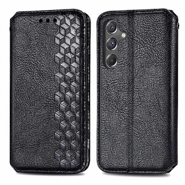 Stødsikkert etui med rombe-præg, pung og stativ til Samsung Galaxy A15 4G/A15 5G Multicolor Style B