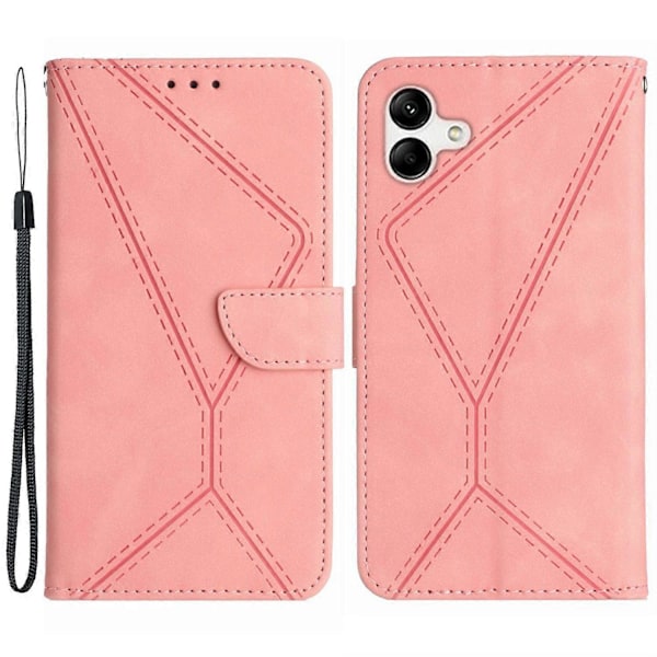 Til Samsung Galaxy A05 4G Etui PU Læder Præget Linje Telefon Stand Cover Multicolor Style A