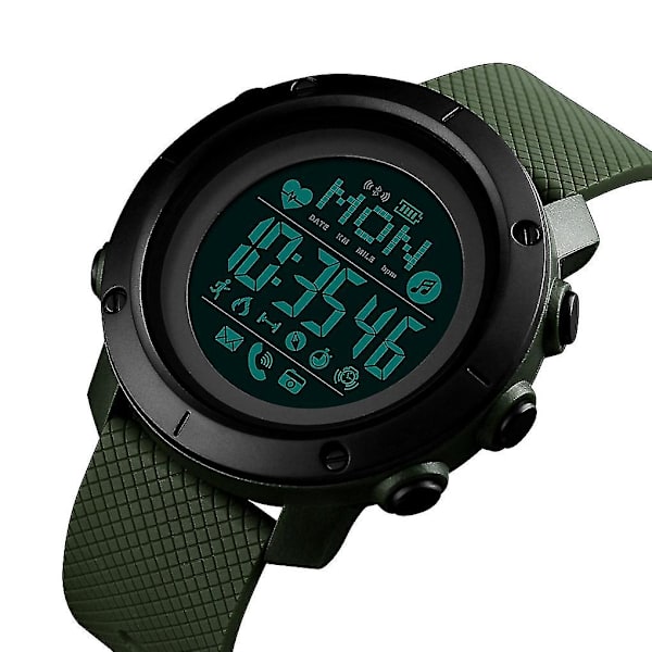 Skmei 1511 Vandtæt Kompas Rubber Shell Army Green