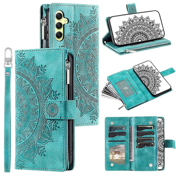 Til Samsung Galaxy A05s 4G Etui Telefon Cover Wallet PU Læder Stand Shell med Rem Multicolor Style C
