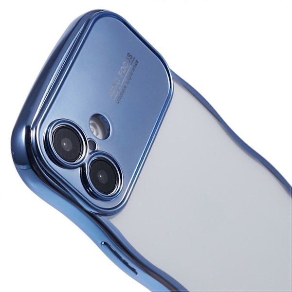 iPhone 16 -kotelo, galvanoidulla kiharakehyksellä, TPU, kirkas puhelinkuori Multicolor Style E