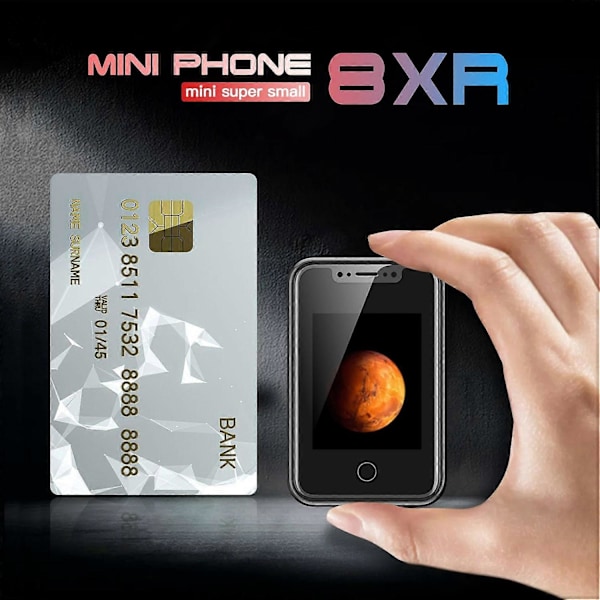 8XR 1,77-tommer Mini Mobiltelefon Dual SIM Dual Standby Touch Screen Mobiltelefon Multicolor Style A
