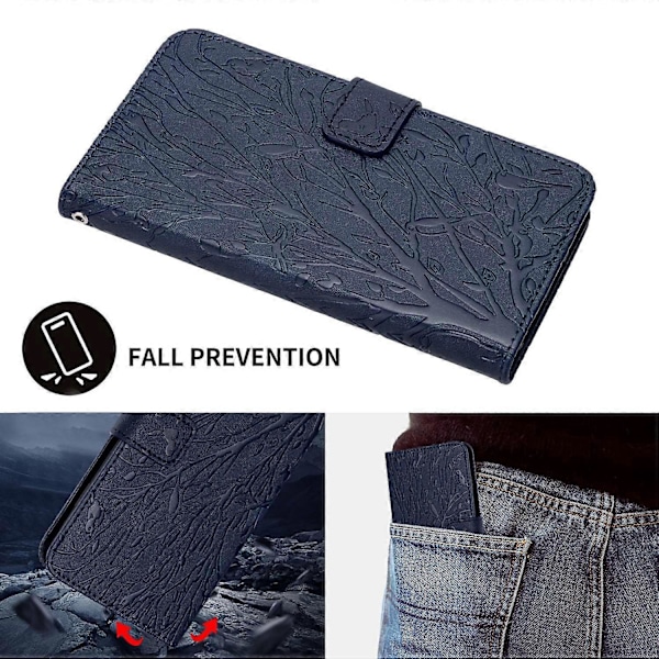 Læderetui med pung og stativ til Samsung Galaxy A50/A50s/A30s, anti-drop telefoncover Multicolor Style A