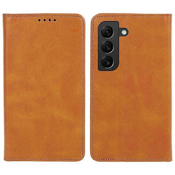 För Samsung Galaxy S22 5G Magnetisk Plånboksfodral Kalvtextur PU Läder Skal Multicolor Style C