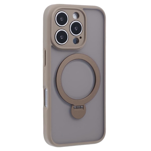 iPhone 16 Pro -kotelo, yhteensopiva MagSafe-yhteensopivan mattapintaisen TPU+PC-pyörivän jalustan kanssa Multicolor Style E