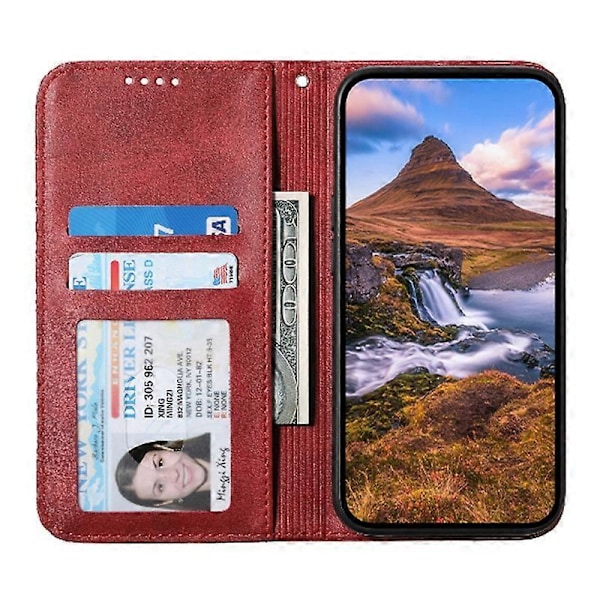 Til Oppo A58 4G Etui Præget PU Læder Telefon Cover med Wallet Stand Multicolor Style D