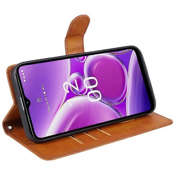 PU Læder Shell til Nokia G42 Kalvetekstur Cover Wallet Stand Magnetisk Lås Telefon Cover Multicolor Style D