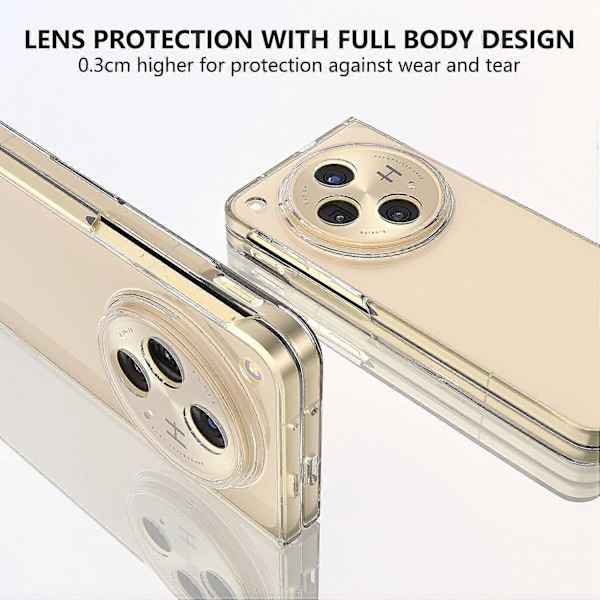 Skal för Oppo Find N3 5G Hårt PC Transparent Vikbart Telefonskydd