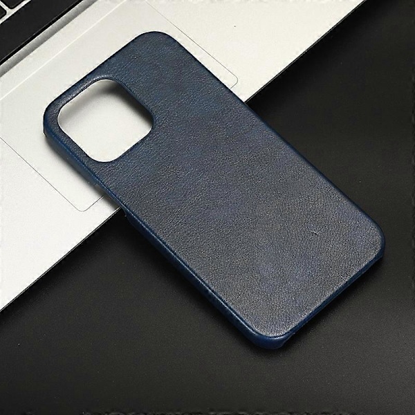 För iPhone 15 Pro Mobilskal PU Läderbelagd TPU Litchi Textur Skydd Multicolor Style B