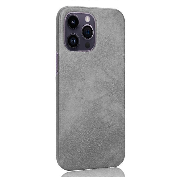 För iPhone 15 Pro Mobilskal PU Läderbelagd TPU Litchi Textur Skydd Multicolor Style C