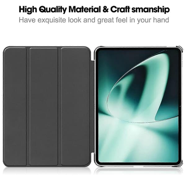 Tablet-etui med mønstertryk til OnePlus Pad PU Læder Tri-fold Stand Tablet Cover Multicolor Style B