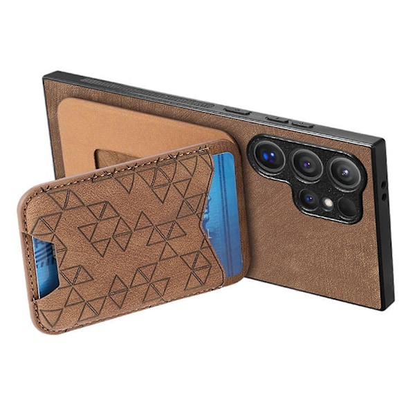 Til Samsung Galaxy S24 Ultra Etui Præget Mønster Kortholder Støtteben Læder Bagcover Multicolor Style F