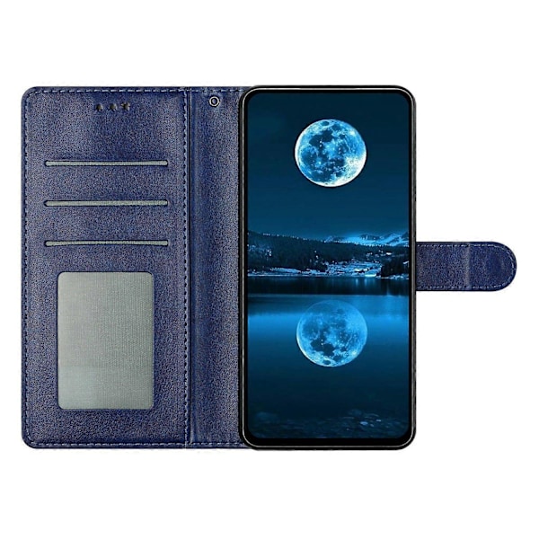 Samsung Galaxy A05 4G Nahkainen Puhelinkotelo Lompakko Jalusta Suojus Kätevällä Hihnalla - Vihreä Multicolor Blue