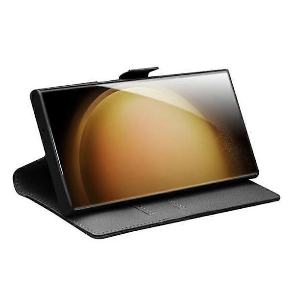 QIALINO Samsung Galaxy S23+ -kotelo aitoa lehmännahkaa, lompakkotelineellä Multicolor Style A
