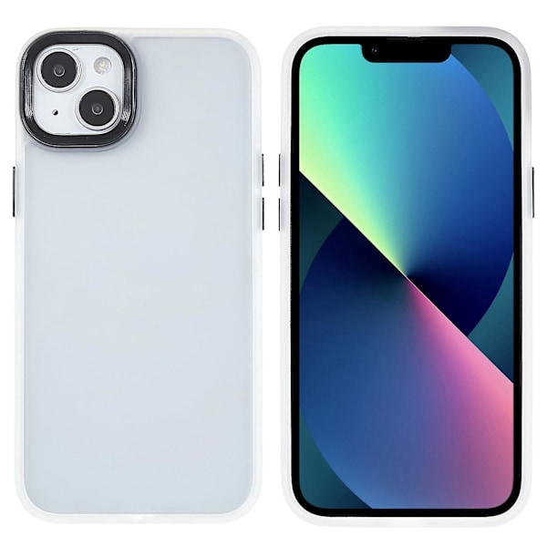 Til Iphone 15 Plus Stødsikker Tpu+akryl Telefon Cover Hud-berørings Bagside Translucent