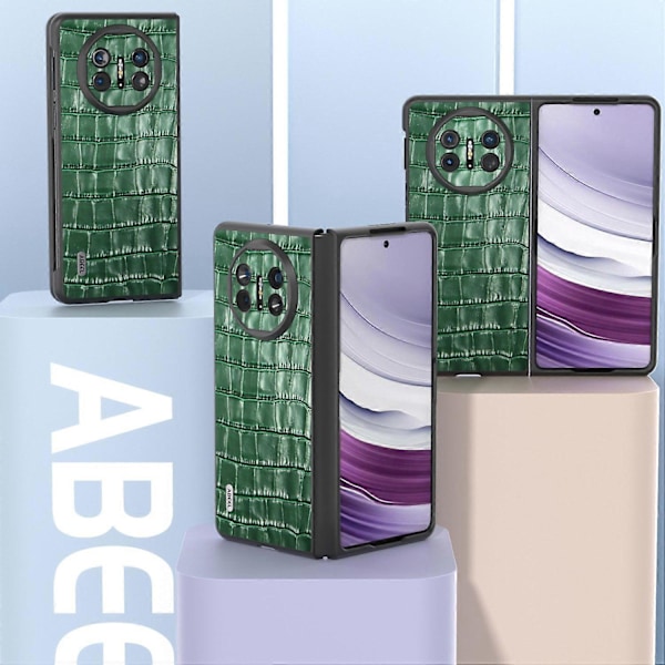 Huawei Mate X5 suojakotelo aitoa lehmännahkaa + PC krokotiilikuviolla Multicolor Style B