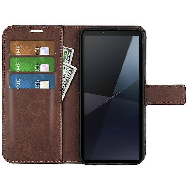Plånboksfodral för Sony Xperia 10 VI, kalvtextur läder telefonfodral Multicolor Style G