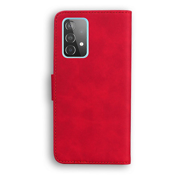 Plånboksdesign Enfärgat Läder Telefonfodral Ställskydd för Samsung Galaxy A52 4G/5G/A52s 5G Multicolor Style B