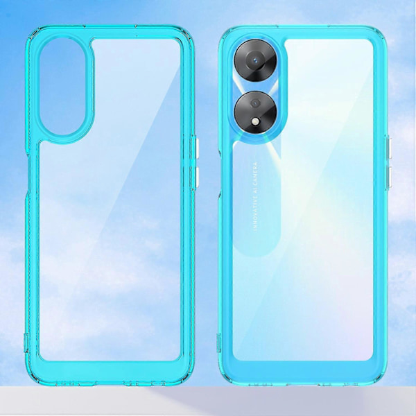 Mobilskal för Oppo A58 5G, Dammtåligt TPU+Akryl Telefonskal Skyddande Fodral Multicolor Style E