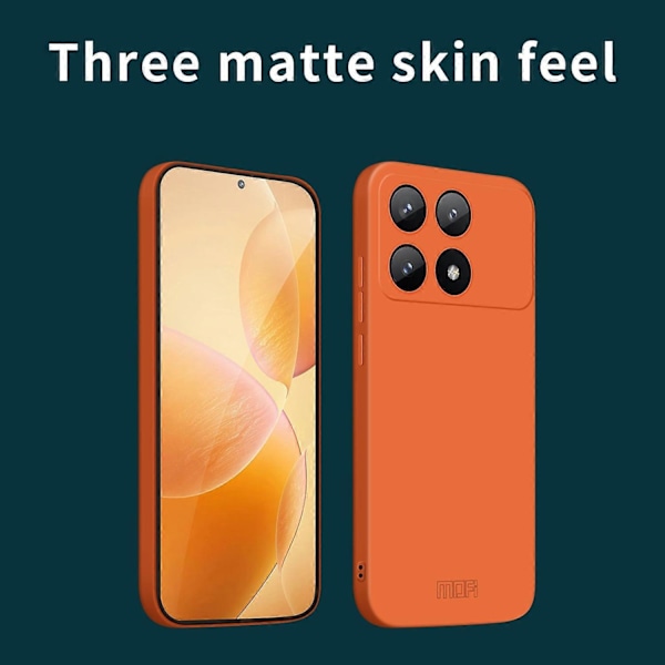 MOFI JK Qin-serien Skal för Xiaomi Redmi K70E 5G/Poco X6 Pro 5G TPU+Akryl Hud-Touch Skydd Multicolor Beige