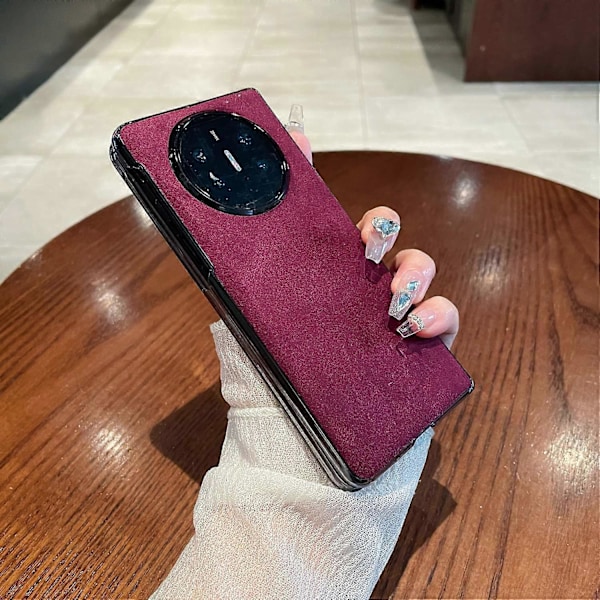 För Huawei Mate X3 5G/Mate X5 Mobilskal Mocka Halkskydd Multicolor Wine Red