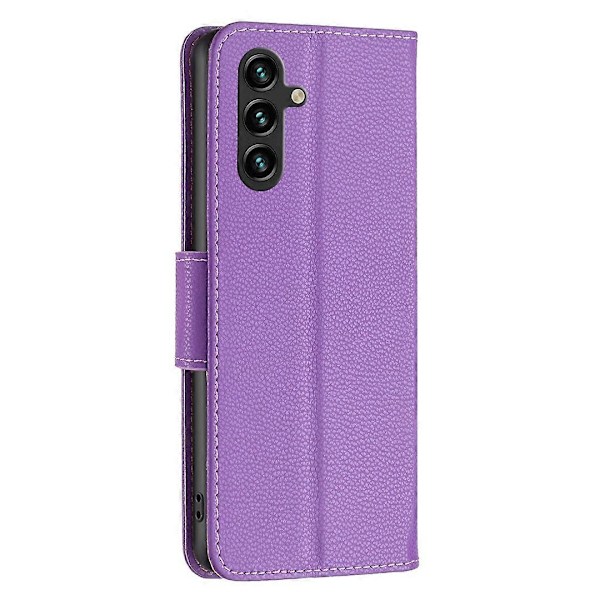 För Samsung Galaxy A15 4G Fodral Litchi Textur PU Läder Plånbok Mobiltelefon Skydd Multicolor Style H