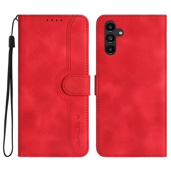 Case för Samsung Galaxy A25 5g/a24 4g, Pu-lädermönster med tryckt cover Red