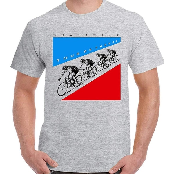Kraftwerk T-shirt Tour De France Musik T-shirt för män Autobarn Unisex Topp - vuxen, 3xl Grey XL
