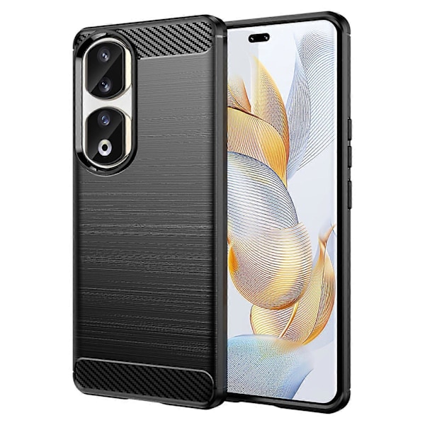For Honor 90 Pro Telefoncover med Kulfibertekstur, Blød TPU Børstet Anti-fald Cover Multicolor Style A