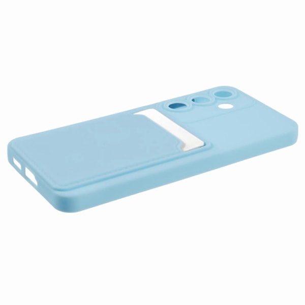 Samsung Galaxy S25+/S24+ Kotelo Mattapintainen TPU Ohut Puhelinkuori Korttipaikalla Multicolor Sky Blue