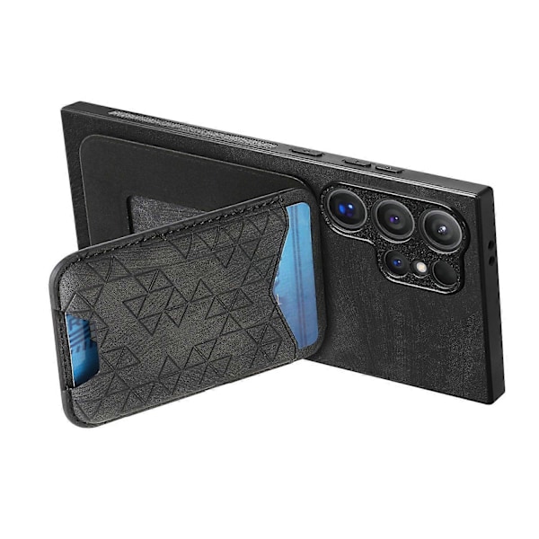 Til Samsung Galaxy S24 Ultra Etui Præget Mønster Kortholder Støtteben Læder Bagcover Multicolor Style D
